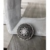 Silver Antique Delicate Patterned Metal Buttons with Eyelet 15 mm