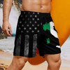 Sekibraunk American Italian Flag Mens Swim Trunks with Compression Liner