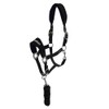John Whitaker Unisex Club Headcollar and Lead Rope Set Black