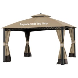 SCOCANOPY Replacement Canopy Cover for Windsor Gazebo L-GZ717PST-C, 810213583,South Hampton Gazebo L-GZ659PST,A111011500 (Khaki)