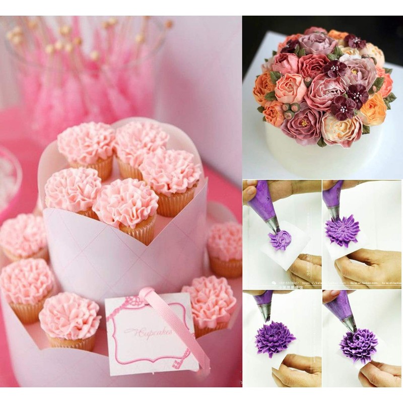 ilauke 100 Pack Cake Decorating Supplies 18 inch Piping Bags