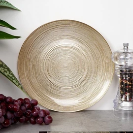 Vilde Dinner Plate Flat Glass Gold 21 cm