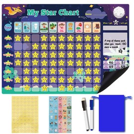 LOMUG Reward Board for Children, Weekly Planner Children with Magnetic Routine Cards, Montessori Reward System for Responsibility, Daily Planner Routine To Do List (Blue Magnetic Plate)