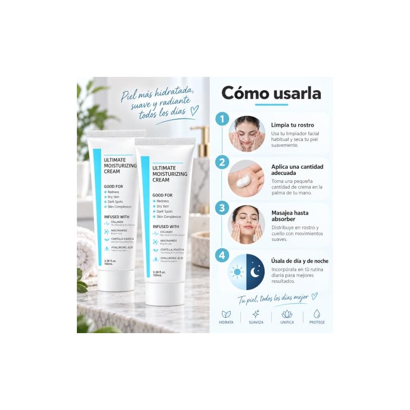 2PCS Crema Coreana Original,Youthful Formula Crema Hidratante Ultimate