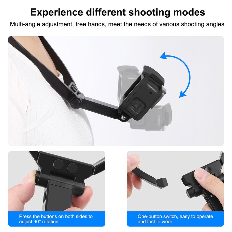 Neck Selfie Holder 180 Degrees Adjustable Detachable Smartphone Selfie Neck