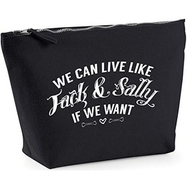 Hippowarehouse We can live like Jack and Sally If we want printed make up cosmetic wash bag 18x19x9cm