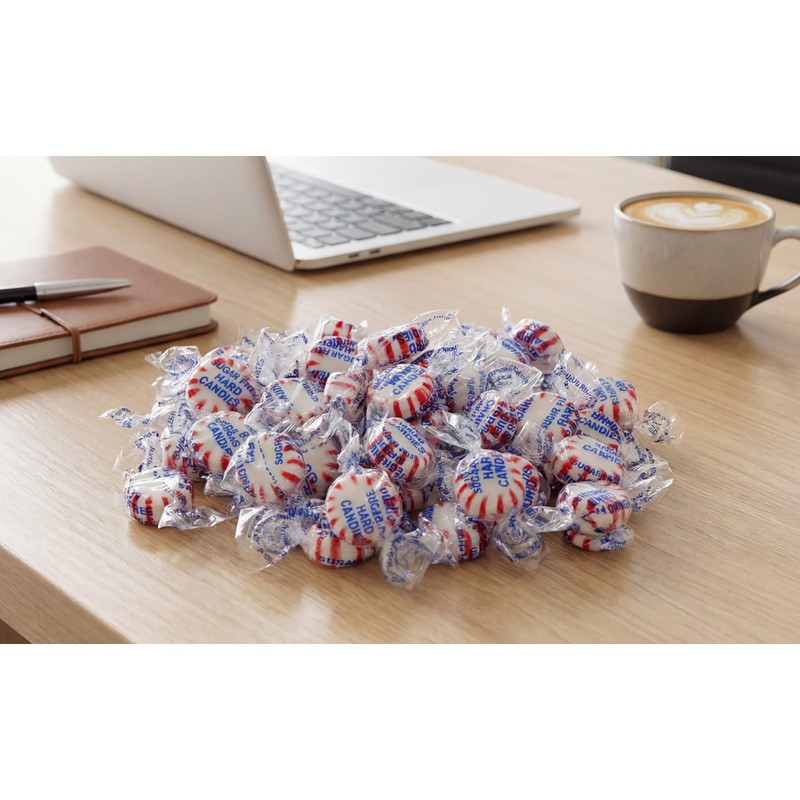 Sugar Free Peppermint Candy with Isomalt, 1 lb Individually Wrapped