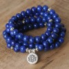 Unbranded 108 Mala Beads Lapis Lazuli Prayer Bracelet 8mm Gemstone
