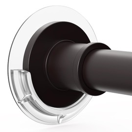 BRIOFOX Shower Curtain Rod Holder Work with All Shower Rod Ends 2.5 inches or Less, Tension Curtain Rod Bracket No Drilling, Adhesive Shower Rod Holder for Almost All Size Rod Heads