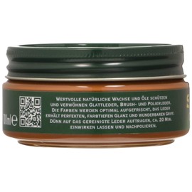 Collonil Leather Shoe Polish 1909 Crème de Luxe Light Brown - Optimum Color Refreshing & Depth - Protects and Nourishes Smooth Leather for a Lasting Glow - 3.38 Fl Oz