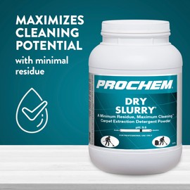 Prochem Dry Slurry Professional Cleaning Concentrate Detergent Powder for Carpet, 6 Lb Jar