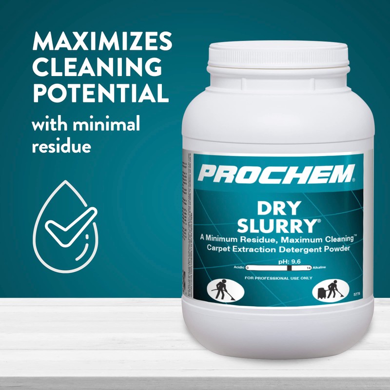 Prochem Dry Slurry Professional Cleaning Concentrate Detergent Powder for Carpet,
