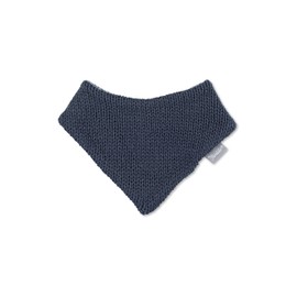 Sterntaler Unisex Baby Triangular Scarf Knitted Back Microfleece Neckerchief, navy