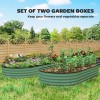 Raised Garden Bed 7 X 3 X 1 Metal Green