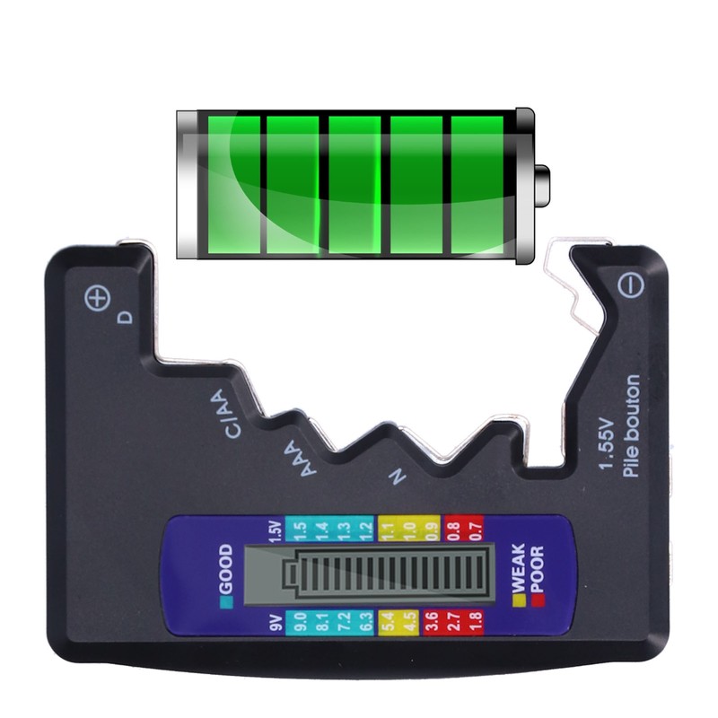 Battery Tester Universal Household Capacity Checker for D C AA