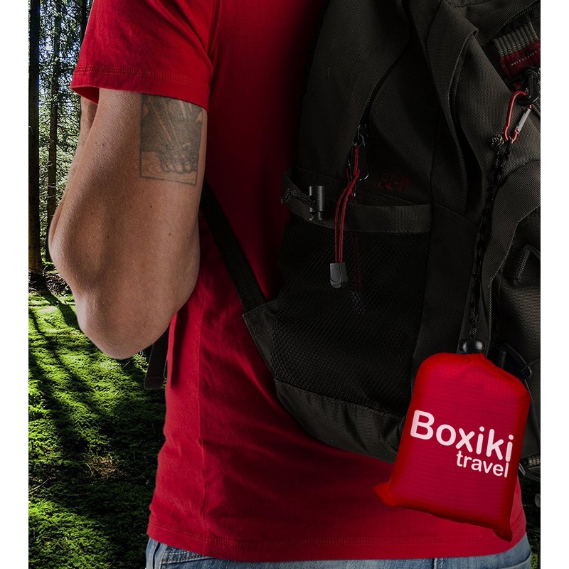 Boxiki Travel Compact Waterproof Pocket Beach Blanket Portable Lightweight Folding