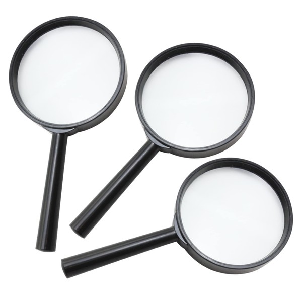 com-four® 3 x Magnifying Glass Reading Aid – Real Glass