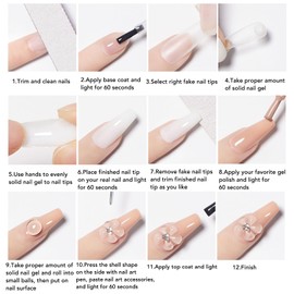 6 Colour Portable Nail Extension Solid Gel, Nail Extension Solid Gel Long-Lasting Portable Shape Sculpture Solid Carved Gel