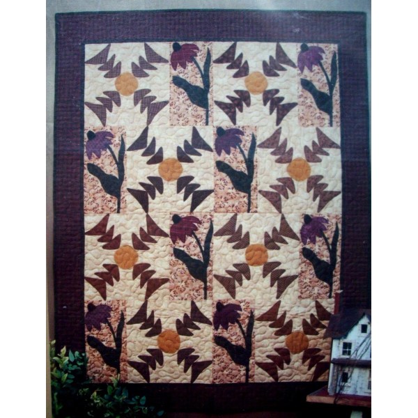 Joined at the Hip Coneflower patch pieced quilt pattern
