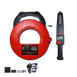 Pipe Locators, Water Pipe Blockage Detector for PVC/Plastic/Metal Underground Pipeline Blocking Clogging Finder Sewer Wall Scanner Plumbing Tools 40M (40)