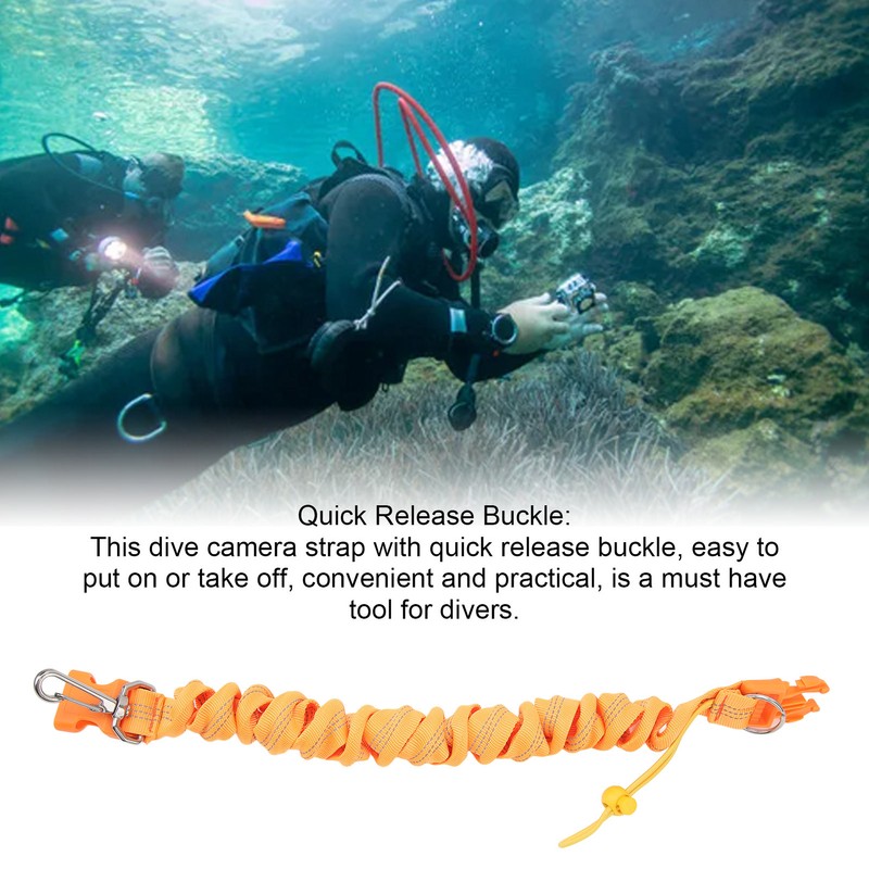 Diving Camera Lanyard Stainless Steel Spring Coiled Lanyard Diving Coil