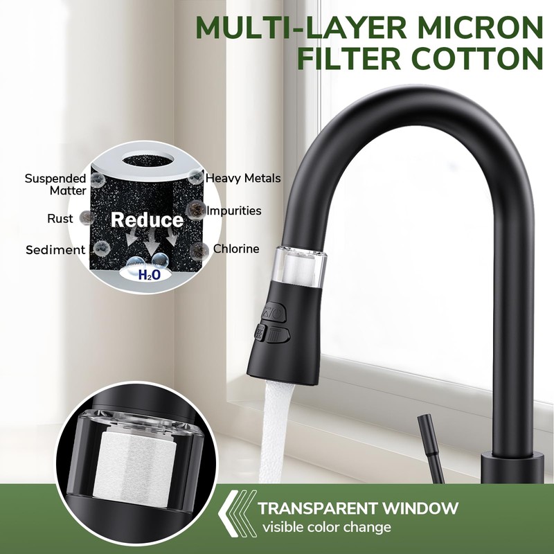 10 Pcs Replacement Filters for Hurran Filtered Kitchen Faucet with