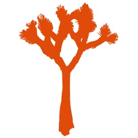 Joshua Tree - 5 Inches - for Cars, Trucks, Windows, Laptops, Tablets - Outdoor-Grade 2.5mil Thick Vinyl - Orange