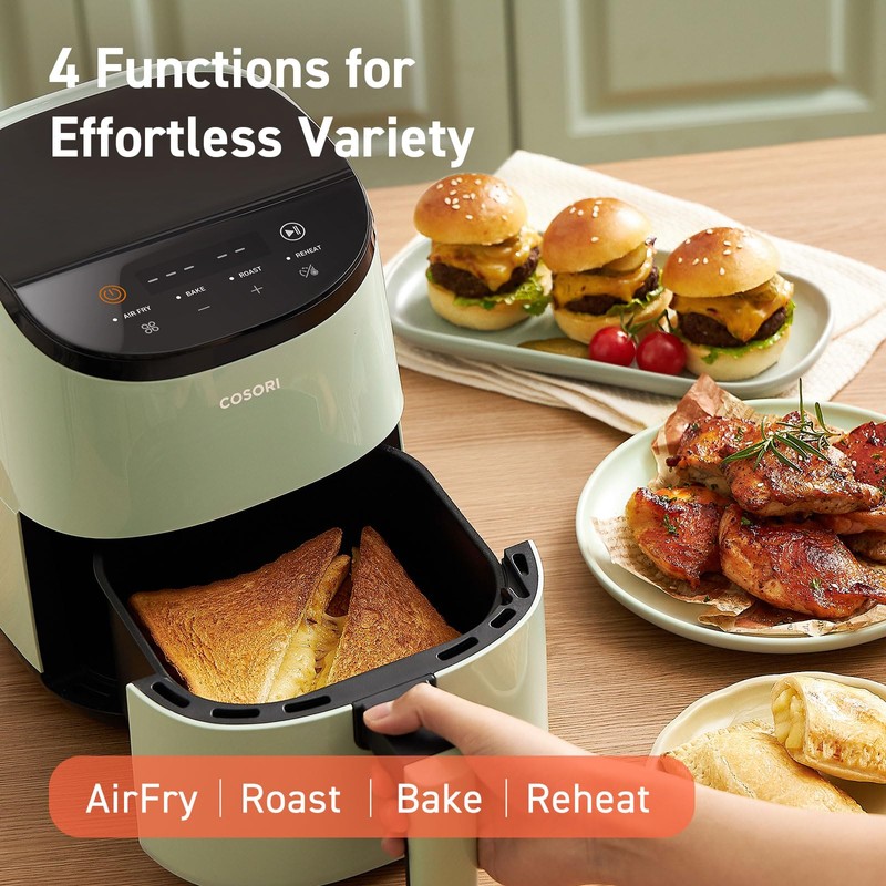 COSORI Air Fryer 2.1 Qt, 4-in-1 Small Mini Airfryer, Bake,