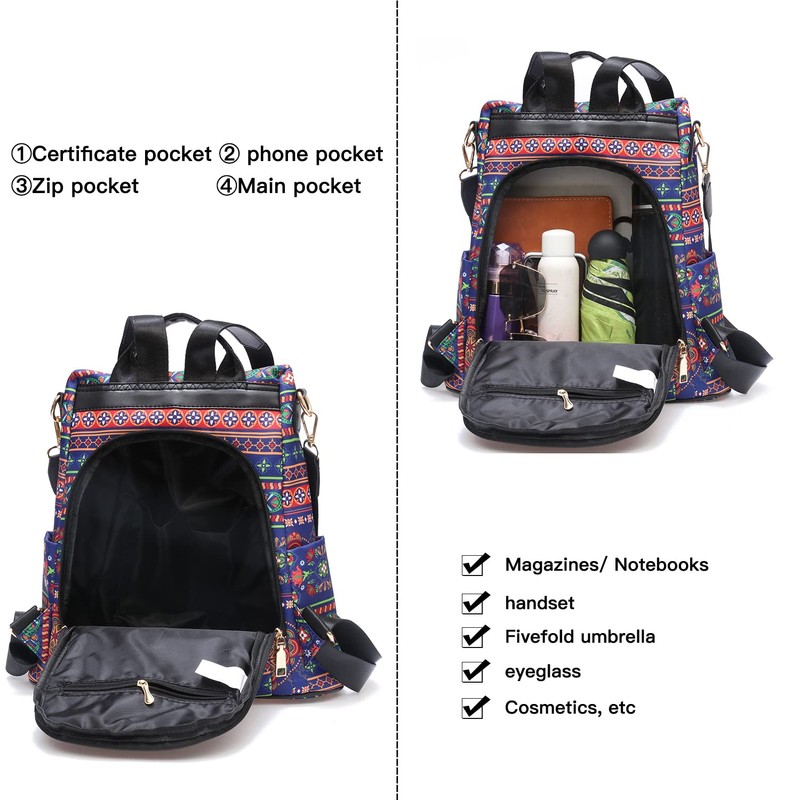 shepretty Backpacks Anti Theft Women Travel Rucksack Shoulder Bag,AAAA.