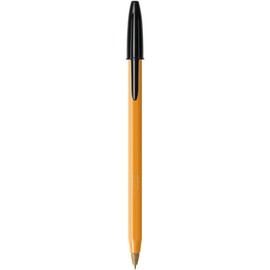 BIC 952000 Orange Fine Ball Point Pen (0.8 mm) - Black Ink - Box of 12 Pens