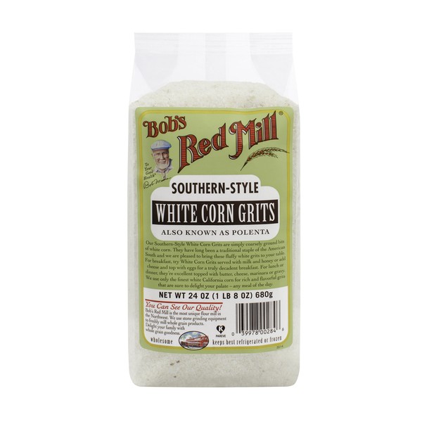 Bob's Red Mill White Corn Grits / Polenta, 24-ounce