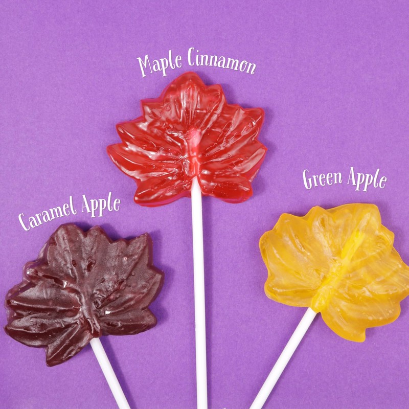 Autumn Leaf Lollipops, Individually Wrapped Thanksgiving and Fall 2025 Themed