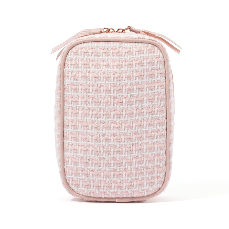 Francfranc Franc Tweed Stand Pouch, Pink