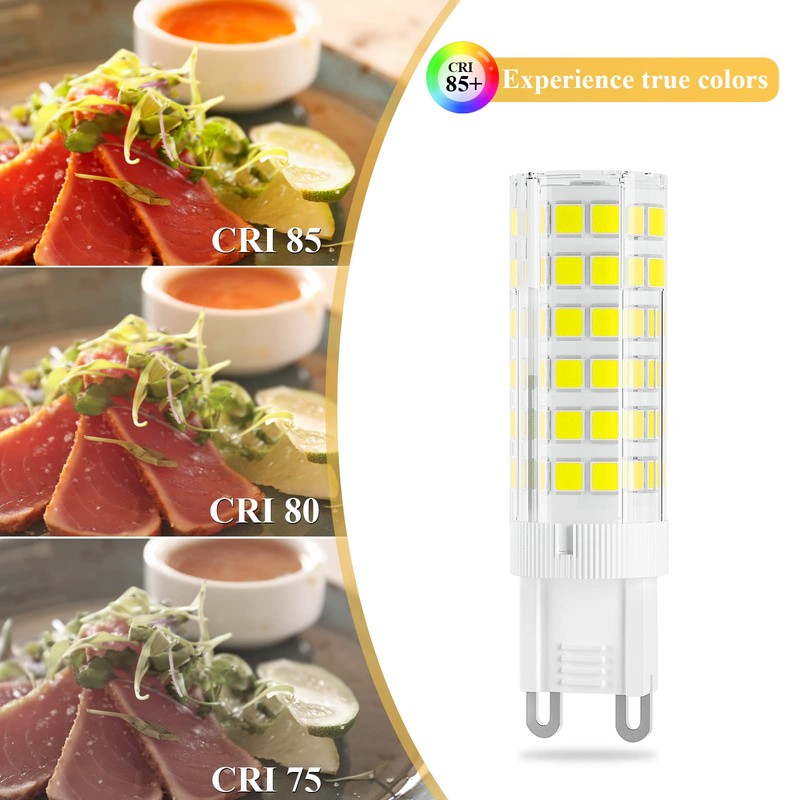 DiCUNO G9 LED Bulb, Ceramic Base Light Bulb 6W (60W