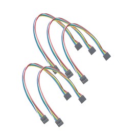 Fielect 5Pcs Female to Female 6Pin Breadboard Jumper Wire 2.54mm Pitch Ribbon Cable 30cm Long