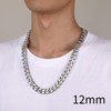 Thick Silver Chain Necklace Men Biker Chain for Men Silver