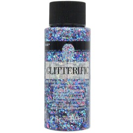 Plaid PE5935 Folk Art Glitterific Acrylic Paint, Blue Moon, 2 oz, Small