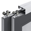 EaseLife 4FT/48in Bypass Double Sliding Pocket Door Hardware Kit,Commercial Grade,Aluminum,Bypassing