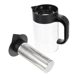 STOBAZA Cooling Beverage Pitcher Glass Water Pitcher Large Capacity High Temp Resistant Jug with Filter for Tea Juice and Other Drinks Easy to Clean and Store