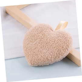 Healeved 9pcs Heart Shape Makeup Removal Pads Soft Reusable Facial Cleaning Pads for Gentle Makeup Removal Washable Cosmetic Supplies Coffee Color