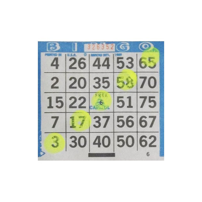 Super Bright Six Pack 3oz Yellow Bingo Dauber
