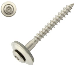 SC-Normteile Pack of 100 Spengler Screws with Sealing Washer 15 mm Torx 4.5 x 40 mm DIN 7995 Stainless Steel A2 V2A
