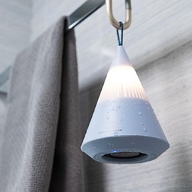 FSYGloryGlides Tresound Q Bluetooth-Lautsprecher 5.3, Outdoor, wasserdicht, IPX67, TWS Stereo, Taschenlampe mit Flamme, für Camping, Garten, Terrasse, Partys