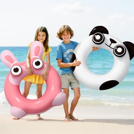 Pool Wave Kids Swim Ring Pool Floats, Toddler Inflatable Animal Swimming Tube Floaties, Outdoor Water Floating Toy, Summer Family Party Gift 3 4 5 6 7 8 10 12 Year Old Boy Girl Children Teens - 2 Pack