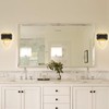 FRIXCHUR Crystal Wall Sconce Black Modern Lamp Mounted Light Fixture