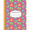 Colorful Whimsical Hearts Composition Notebook: Graph Journal Book, 4x4 Quad