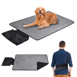 Vehipa 95 x 65 cm, foldable dog blanket for on the go, outdoor waterproof dog mat, warm travel blanket for dogs and cats for indoor and outdoor use