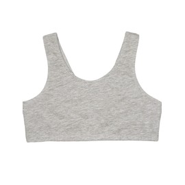 Fruit of the Loom Girls' Big Cotton Built-Up Sport 3 Pack(Pack of 3), Mint chip/White/Grey Heather, 28