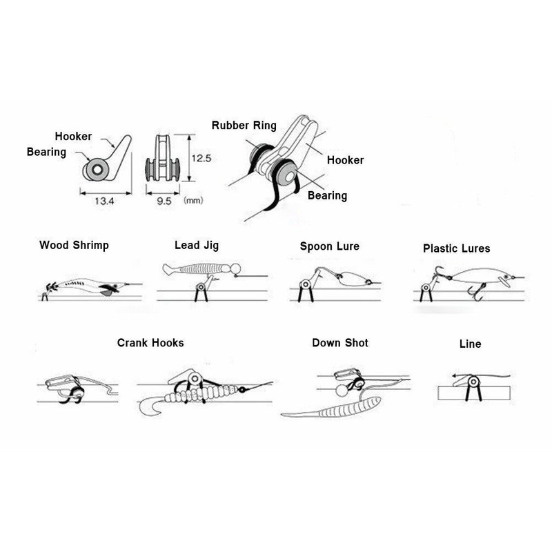 JueDi Fishing Rod Hook Keeper Fishing Rod Hook Holder with