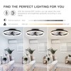 STERREN 20'' Modern Low Profile Ceiling Fan with Light, Bedroom